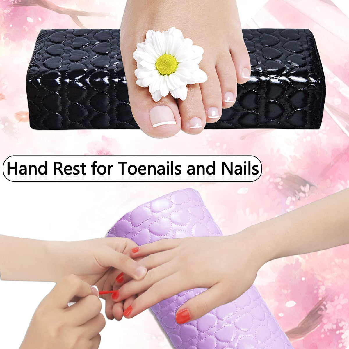 NAILWIND Nail Pillow Hand Rest for Nails, PU Leather Nail Hand Rest Cushion Salon Nail Arm Rest Pillows, Manicure Hand Pillow for Table Desk Nail Armrest for Nails Art Salon Home Use -1 Pcs - Image 5