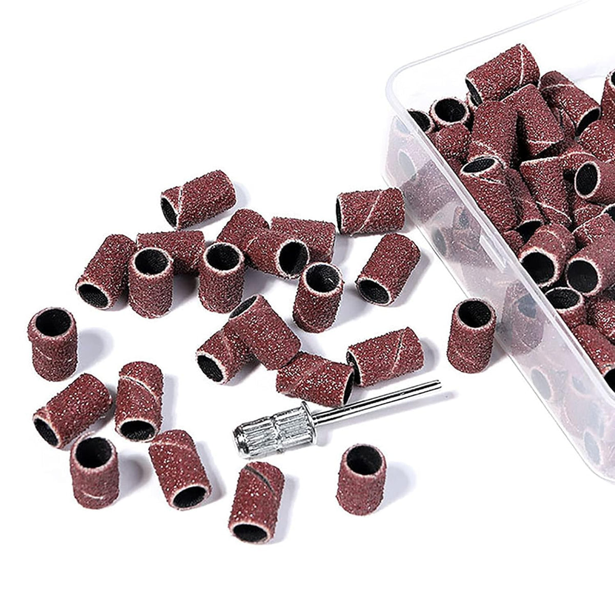 NAILWIND Nail Drill Bits, Sanding Bands 100 Pcs 180# fine Grit Efile Sand Set Size Electric File Nail Bits for Manicures and Pedicures Care Nail Tools - Image 8