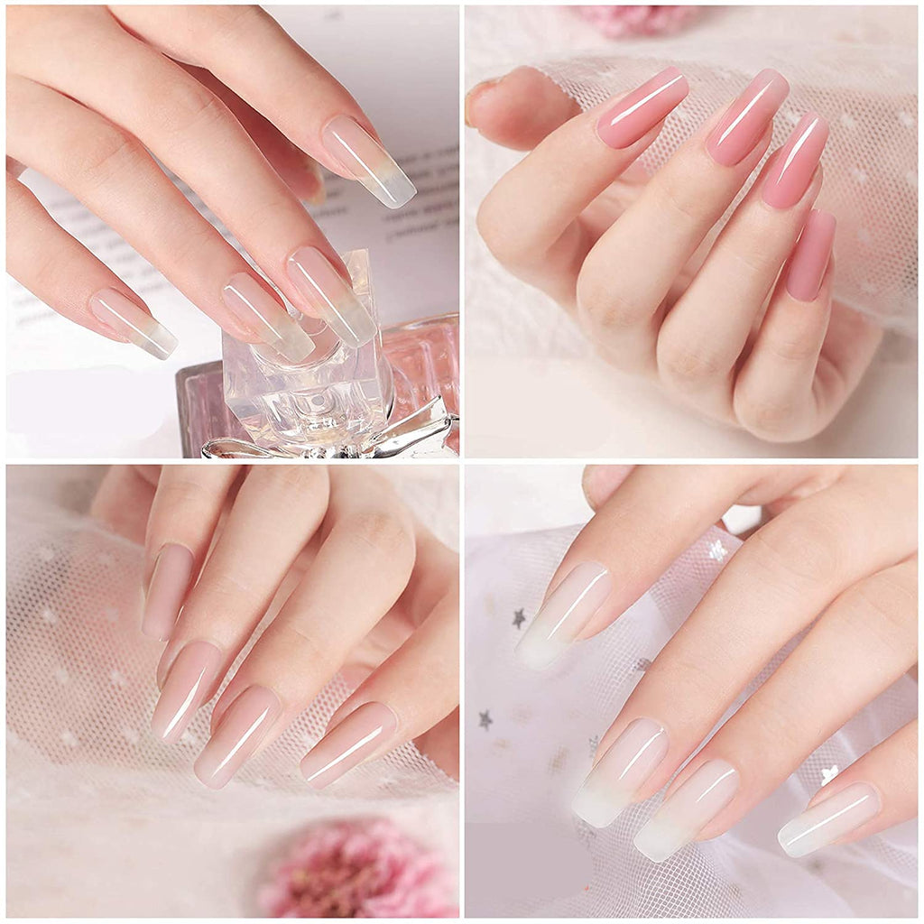 NAILWIND Poly Gel Quick Building Nail Set,100Pcs False Nail Mold Clear Nail Extension Form Tips,10 Nail Tips Clip And 1Pcs Dual-Ended Poly Extension Brush Picker For Polygel Extension,Home Salon - Image 8
