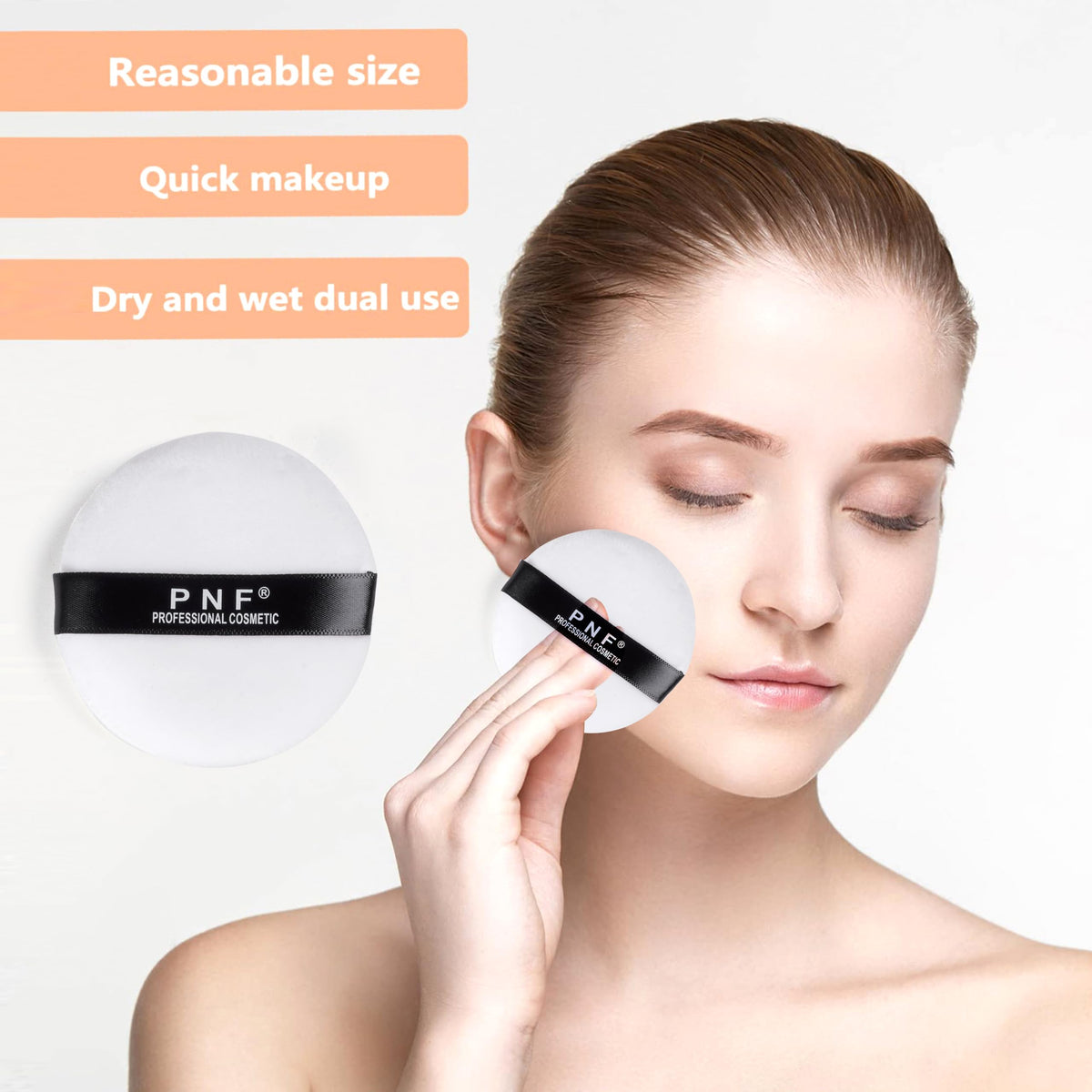 PNF PROFESSIONAL 6pcs Mini Round Makeup Puff makeup sponge for blending foundation powder puff - Image 8