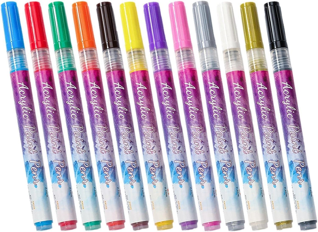 NAILWIND 12 Colors Nail Art Pens, 3D Painted Drawing Nail Graffiti Pen, Liner Nail Point Quick Dry & Waterproof Nail Art DIY Painting Pen, Doting Flower Letter Abstract Lines Details Pen Nail Art Kit - Image 8