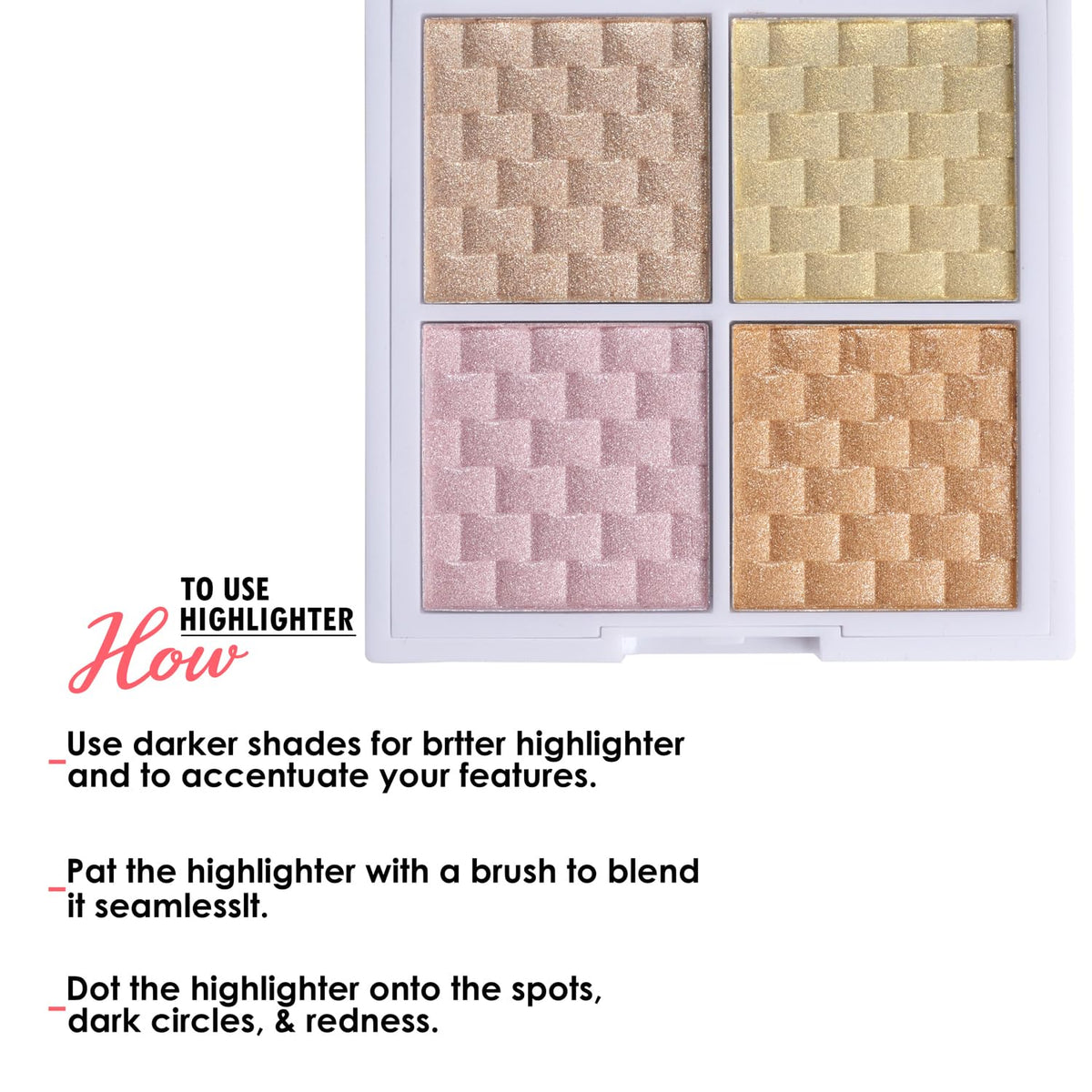 HUDAMOJI Shining Stars Highlighter Powder Palette, Shimmer Finish, Highlighter Powder (03, 30g) - Image 3