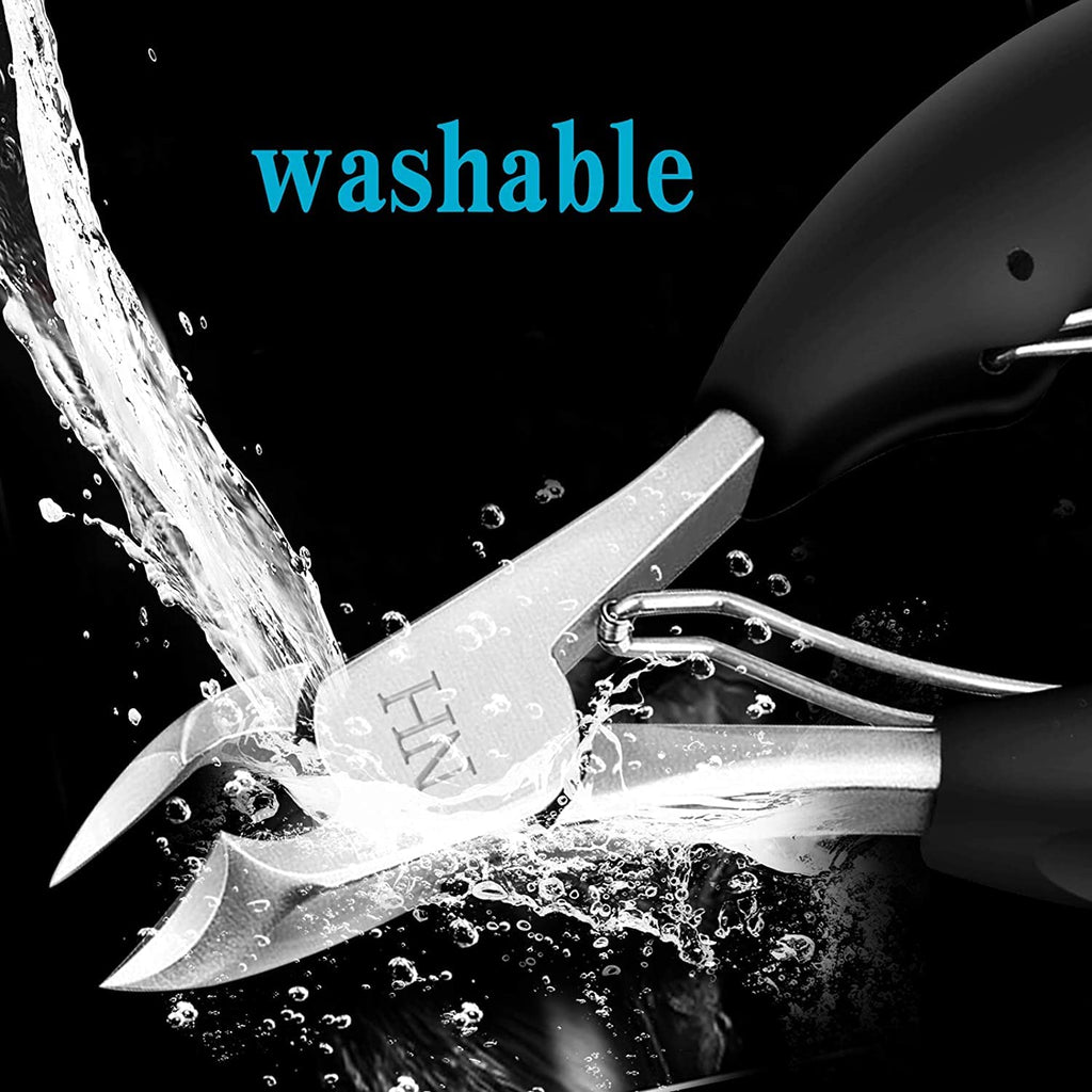COSLUXE Toenail Clippers, Professional Thick & Ingrown Toe Nail Clippers for Men & Seniors, Pedicure Clippers Toenail Cutters, Super Sharp Curved Blade - Image 3
