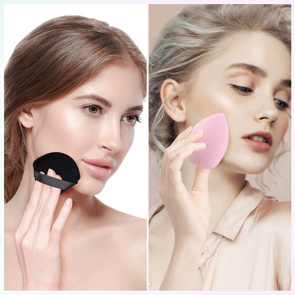 My Colors 6 Pieces Powder Puff Soft Face Triangle Makeup Puff for Loose Powder Body Cosmetic Foundation Sponges Beauty Blender Makeup Tool Multicolors - Image 8