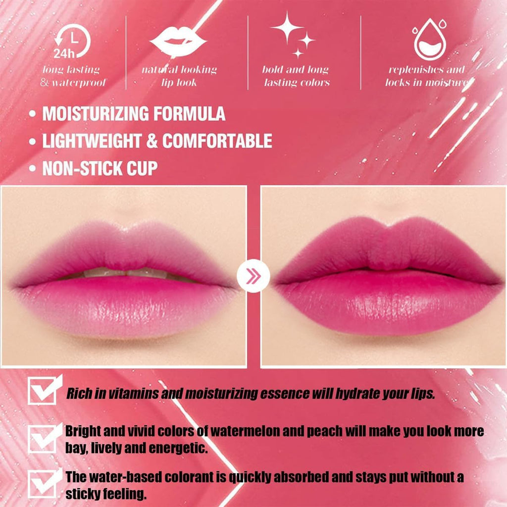 COSLUXE x Daroge 3Pcs Dear Darling Water Tint Gel Luminous Lip & Cheek Tint, Lip/Eye/Cheek 3 in 1 Lip Gloss, - Image 7