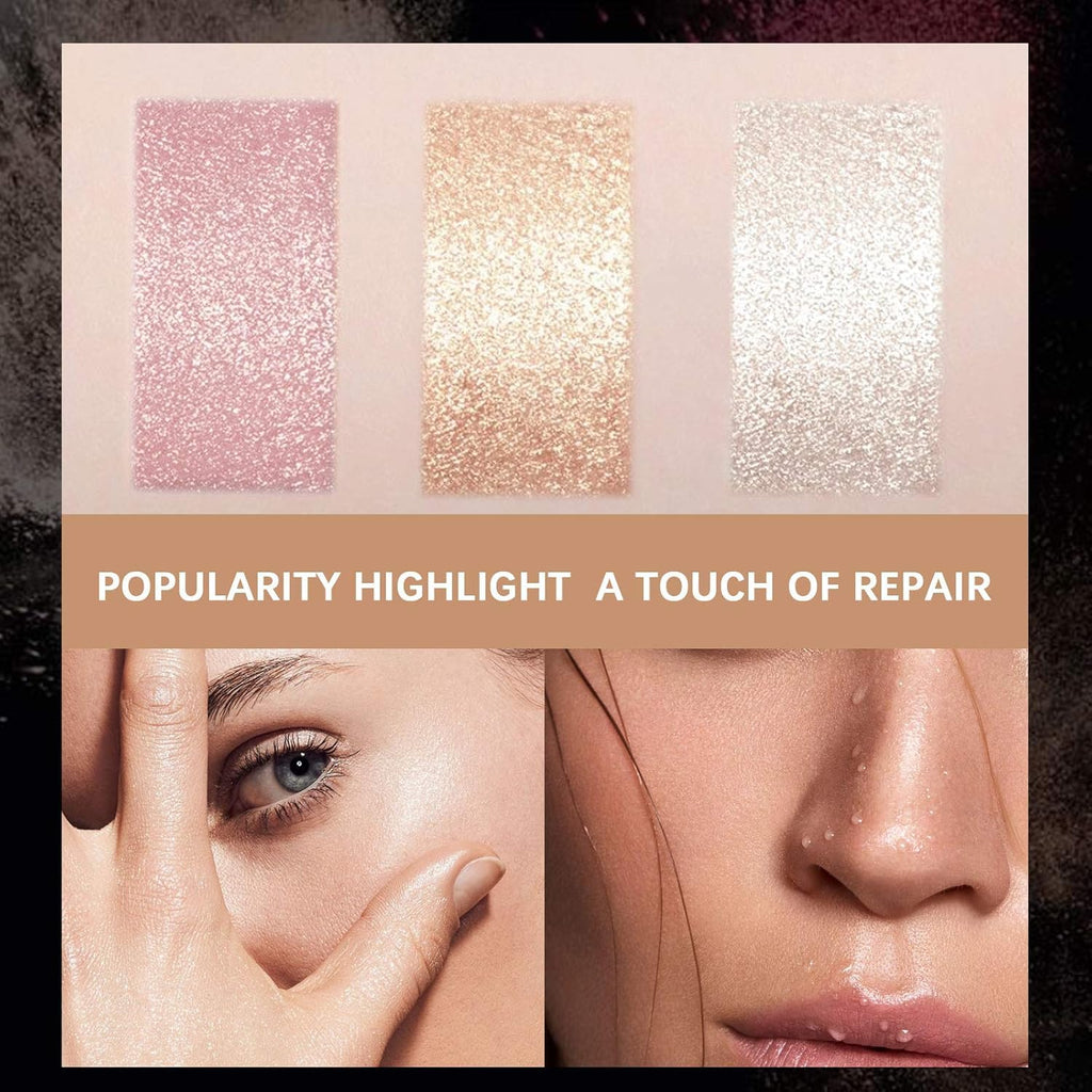 Hojo Highlighter Highlight Shimmering Powder, Waterproof Long Lasting Highlighter's, Highlight Powder Palette,highlighter makeup 10g (03) SILVER - Image 8