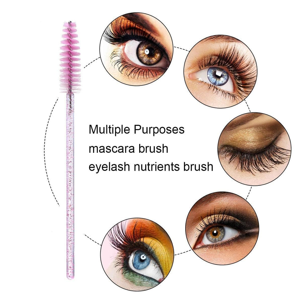 COSLUXE Disposable Mascara Brush, 10 Pcs Eyelash Brushes Mascara Wands Applicator Eyelash Extensions Makeup Tools Eyebrow Brush - Image 8