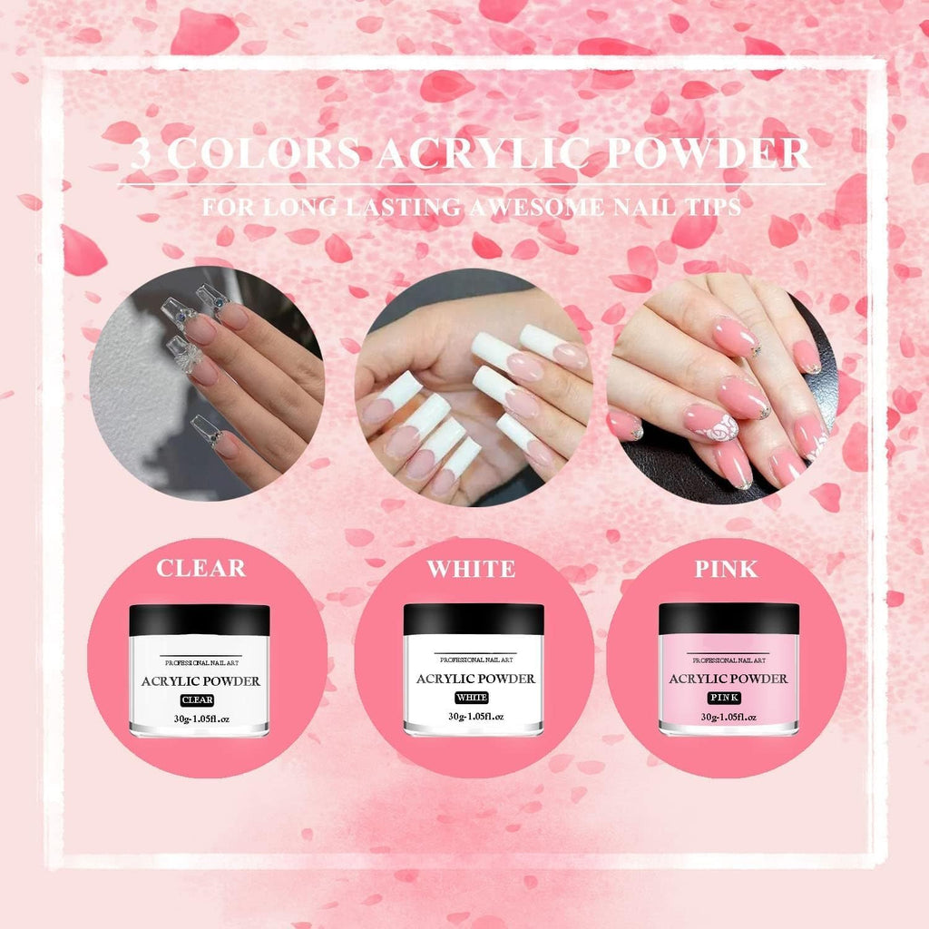 NAILWIND Acrylic Powder Set, 30g Professional Acrylic Nail Powder System for Acrylic Nails Extension,Nail Art (CLEAR, Pack OF 1) - Image 7