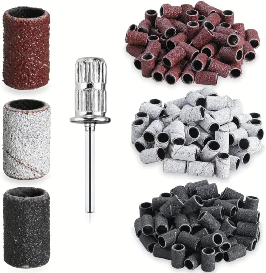 NAILWIND 75 Pcs Nail Drill Bit Sanding Bands, Coarse, Medium, and Fine Grit Nail File Sanding Bands, Includes 3/32-Inch Mandrel Drill Bit, for Acrylic Nails Gel Manicure, Pedicure, and Nail Salon - Image 7