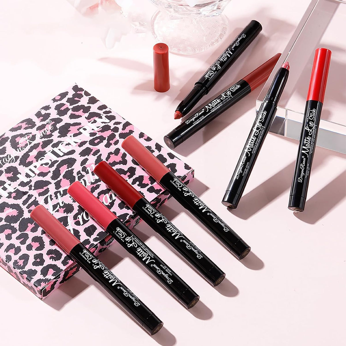 My Colors 12 Colors Crayon Lipstick Set | Long Lasting Crayon Lipstick up to 12 Hours Stay | Matte Finish | Waterproof | Won't Smudge Won't Budge Lip Crayons Matte Lipstick's Gift Set for Women - Image 2