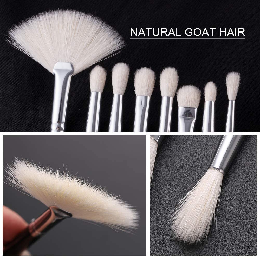 COSLUXE BEILI Professional Makeup Brush Set,Natural Goat Hair Premium Synthetic Kabuki Foundation Face Powder Highlighter Blush Concealer Eye Shadow Blending Eyeliner Make Up Brush B20 - Image 5