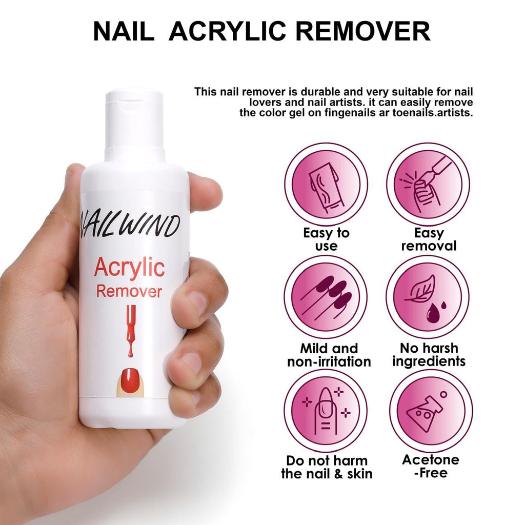 NAILWIND Acrylic Remover, Gel Nail Polish Remover for Nails, Quick & Easy Nails Polish Remover 100ml - Image 4