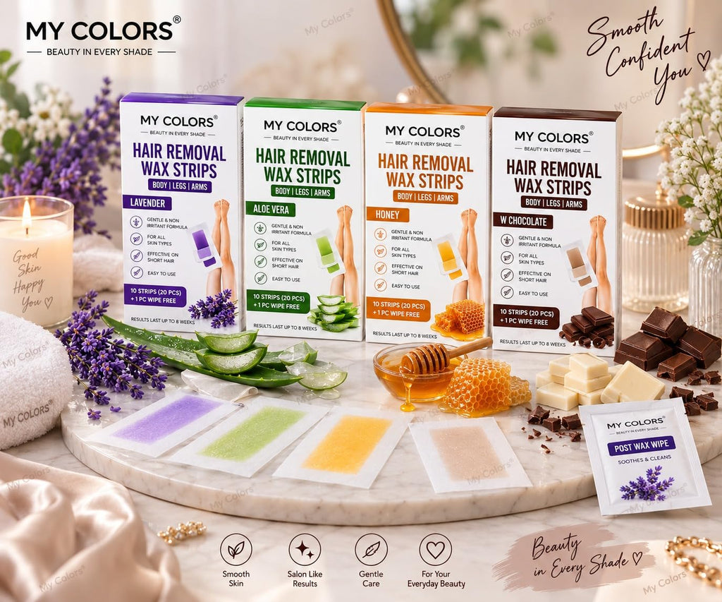 MY COLORS Hair Removal Wax Strips, Chocolate, 10 Strips (20 Pcs) - Image 8