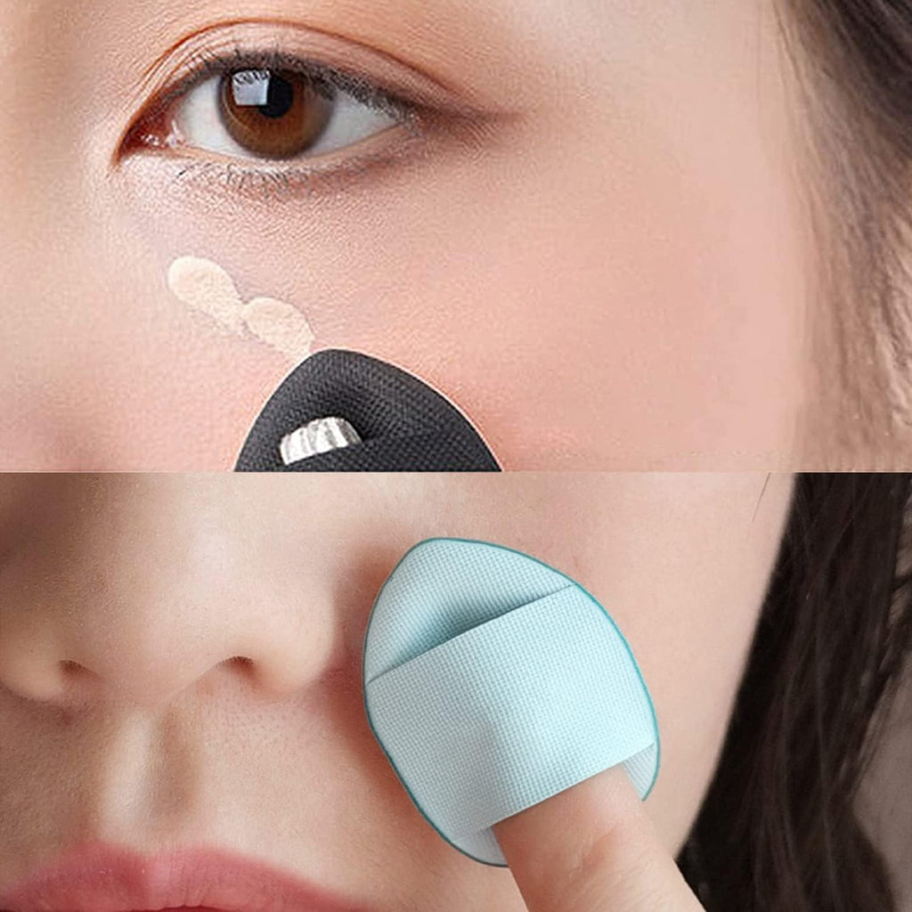 Rubyface Mini Finger Powder Puff 10 pcs Finger Makeup finger beauty blender Sponges, Mini Soft Cosmetic Finger Puff, Perfect for Foundation, BB Cushion, Cream, Concealer - Image 6