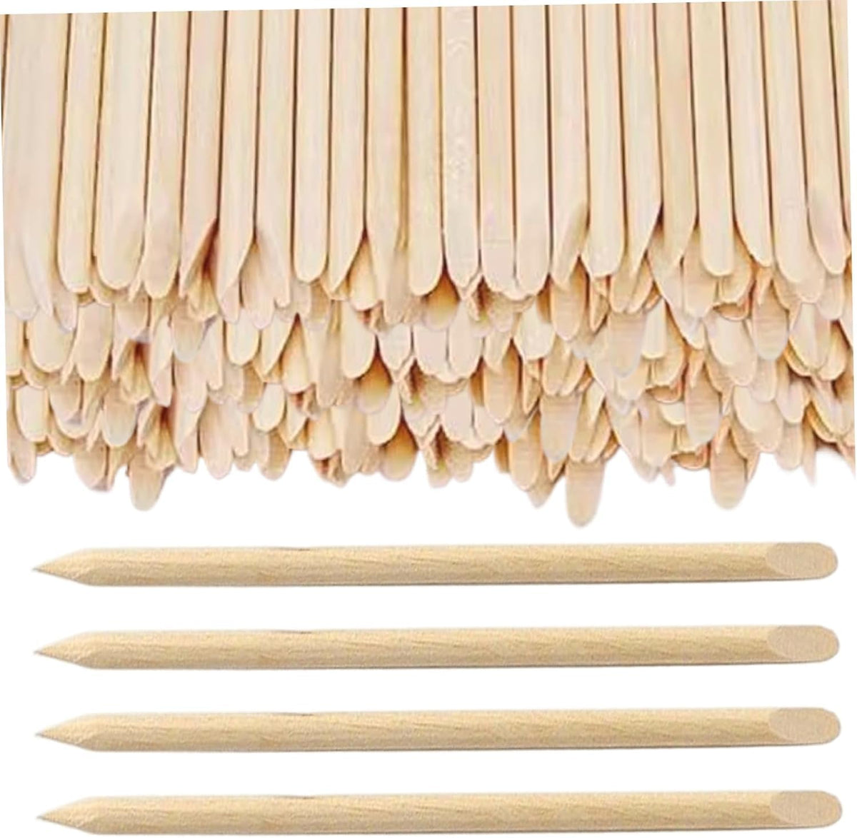 100 PCS Orange Wooden Sticks, Double-End Wood Cuticle Pusher Nail Art Manicure Pedicure Tools - Image 6