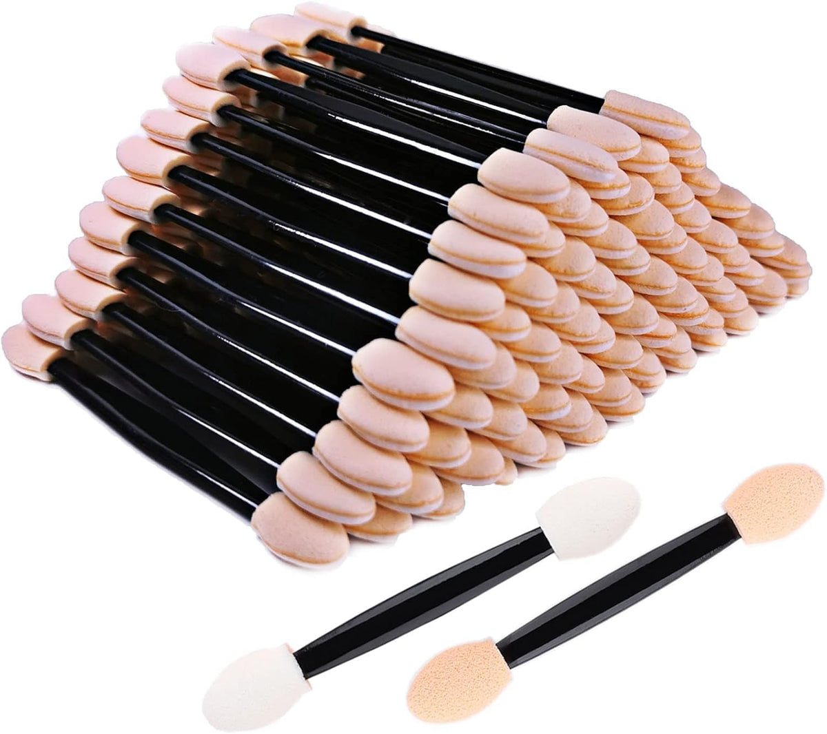 COSLUXE Eyeshadow Applicators, 30 pcs Disposable Double Sided Oval Eyeshadow Brush Sponge Applicator Disposable Eye shadow Brush Eye shadow Sponge Eye Makeup - Image 7