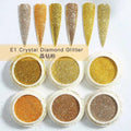 NAILWIND Nail Glitter Powder, Chrome Nail Powder, Metallic Mirror Powder, for Woman Girls,Nails Decoration,Nail Art Manicure,Nail Designs (6 Pcs Set, Gold)