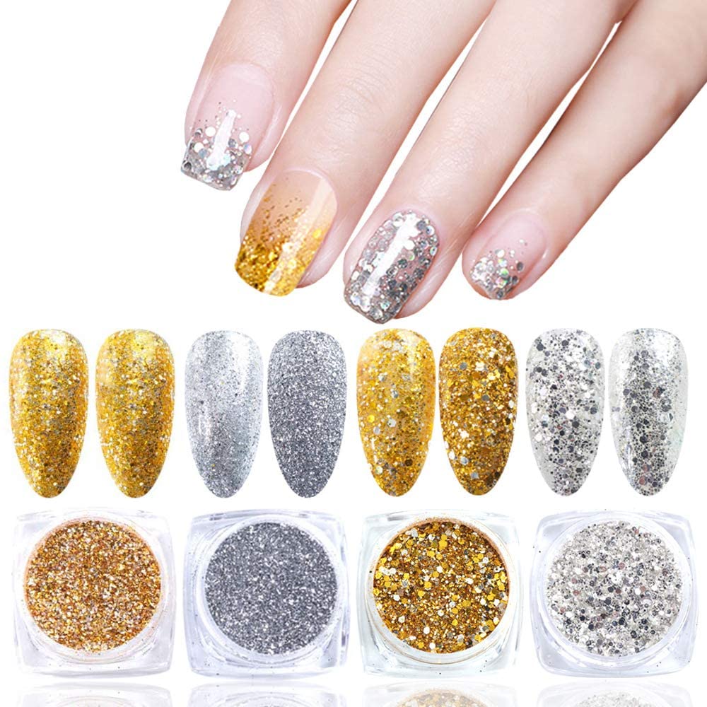NAILWIND Nail Glitter Powder, Chrome Nail Powder, Metallic Mirror Powder, for Woman Girls,Nails Decoration,Nail Art Manicure,Nail Designs (6 Pcs Set, Pink Purple) - Image 6