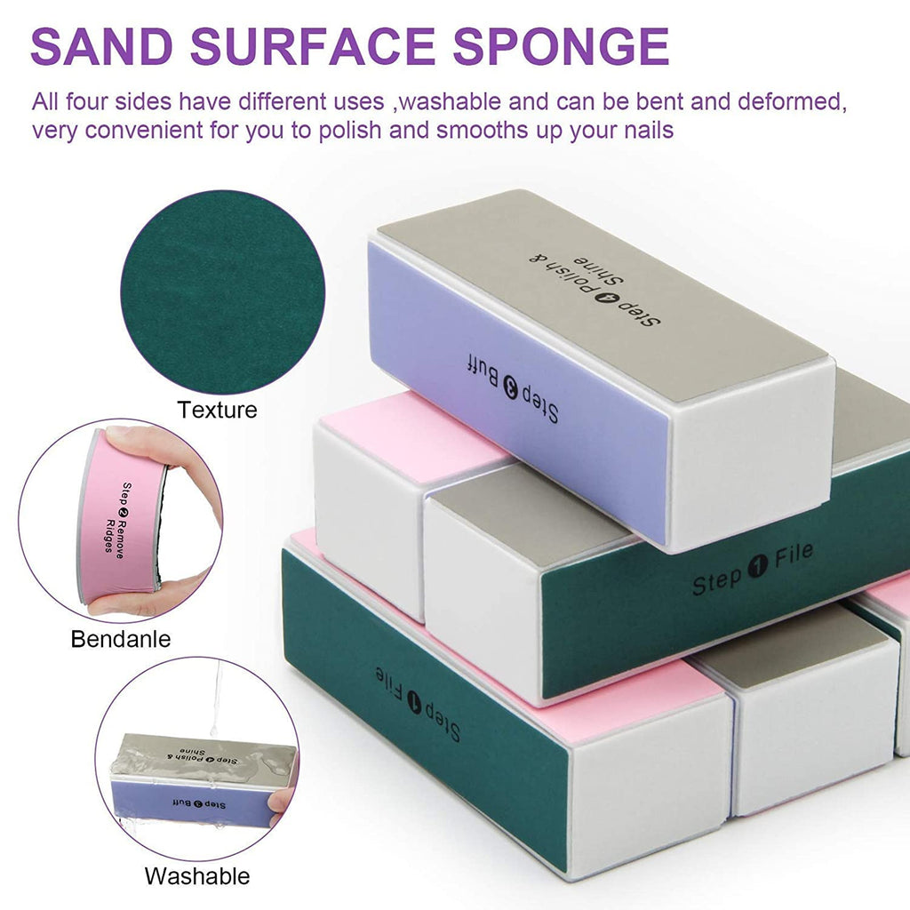 NAILWIND Professional Nail Buffer and Nail File Buffers for Women Girls, Emery Boards, Manicure Tools Nail Buffer Block for Home and Salon Use (4 Way Nail File, 3 Pcs) - Image 2