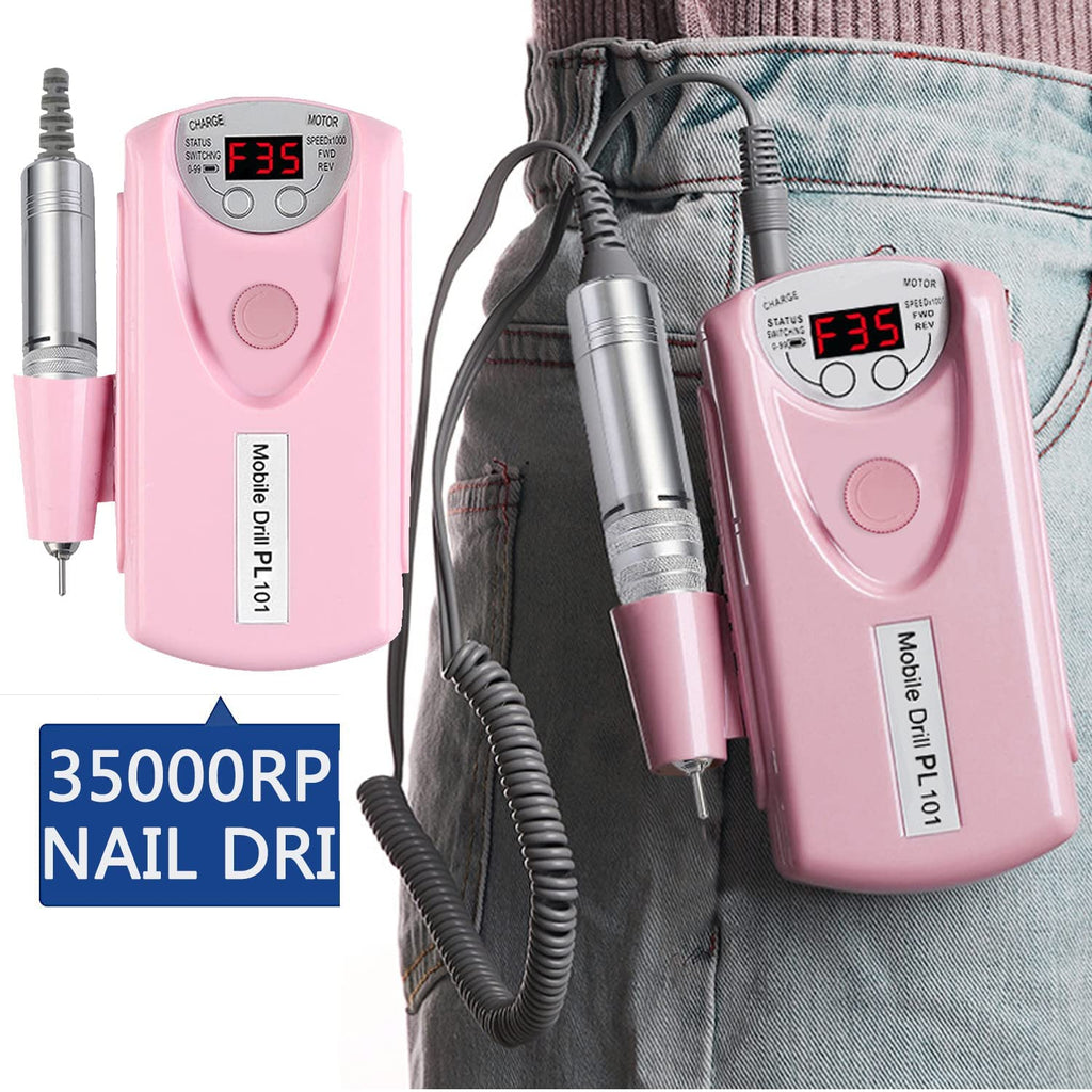 NAILWIND Nail Drill Machine 20000 RPM, Nail File Kit for Acrylic Nails, Gel Nails Glazing Nail Art Polisher Sets for Home Salon Use Nail Drill Manicure Pedicure Set - Image 5