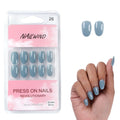 NAILWIND 24 Natural French Short False Nails Acrylic Full Cover Nails,Natural Fake Nails Delicate & Comfortable for Women and Girls (N26, 24 Count -Pack of 1)