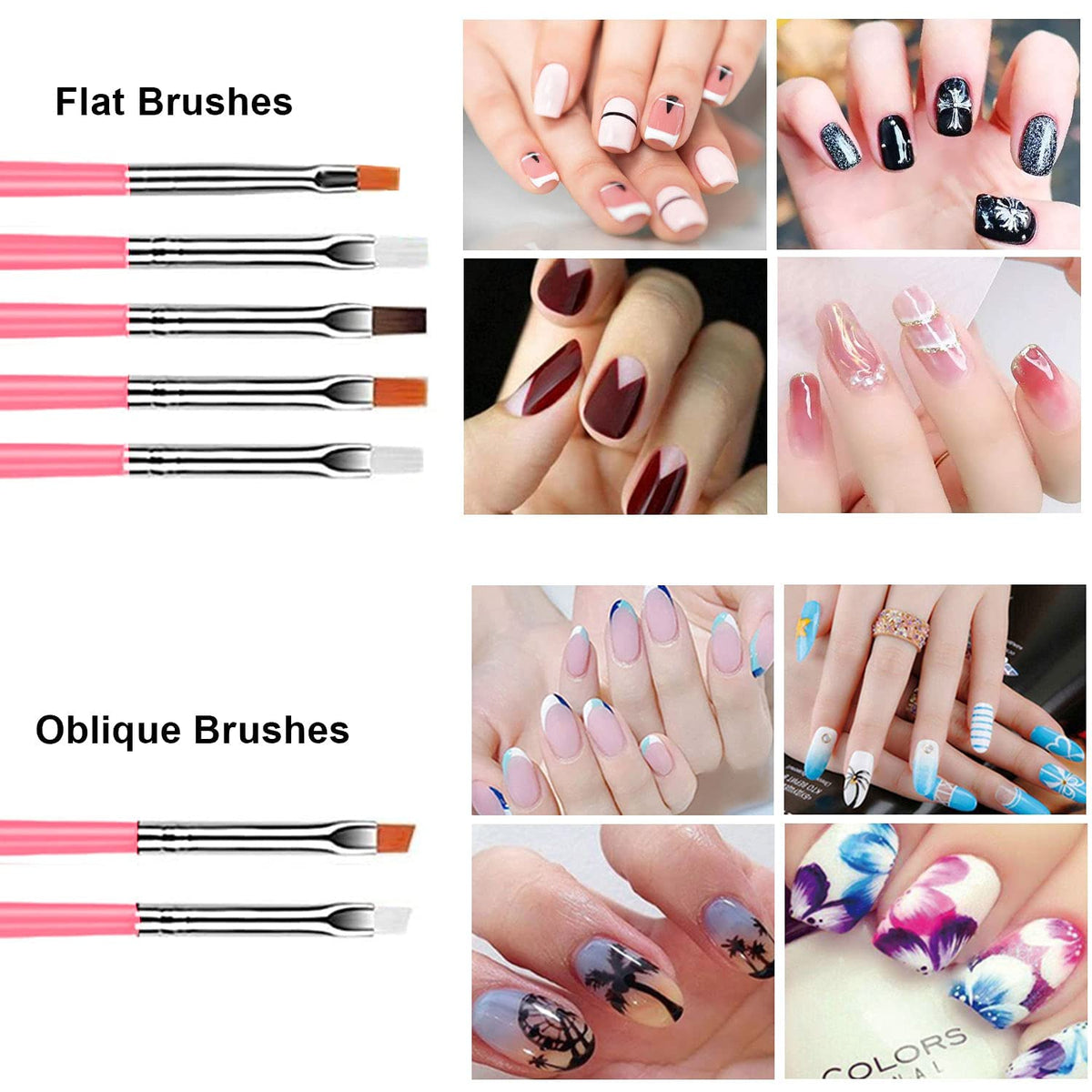 NAILWIND 20 pcs Nail Art Brushes, Nail Art Design Painting and Drawing UV Polish Brush Tool Kit, 15 pcs Nail Art Brushes Kit with 5 pcs Nail Dotting Pens, Multicolored - Image 3