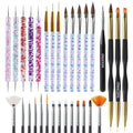 NAILWIND 31pcs Nail Art Brushes,Nail Art Tool Set,Nail Dotting Tools,Nail Dust Brush,Striping Nail Art Brushes for Long Lines,Nail Drawing Pen For Nail Design.,Nail Art Design Tools
