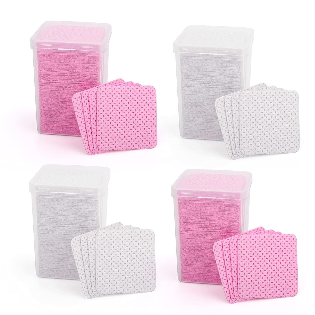 NAILWIND Lint Free Wipes, Cotton Pads for Nail Polish Removal, Eyelash Glue Cleaner, Extension Tool (Pink, 200-PCS) - Image 6