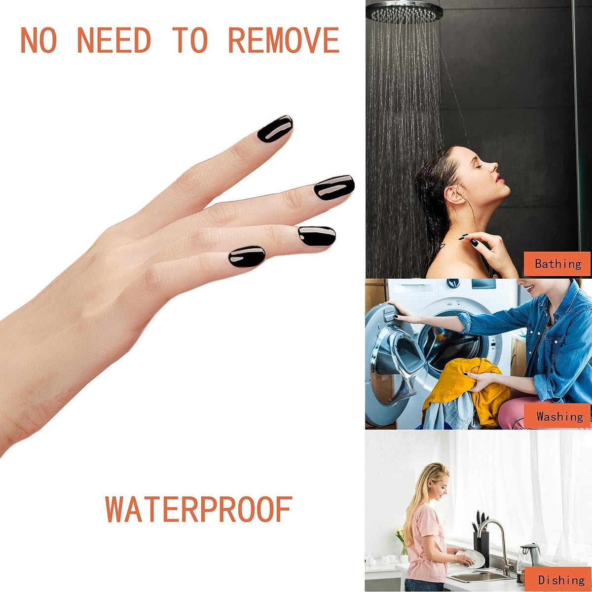 NAILWIND 24pcs Press on Nails | Matte Natural French Short False Nails | Acrylic Full Cover Nails | Natural Fake Nails Delicate & Comfortable for Women and Girls (V-38) - Image 7