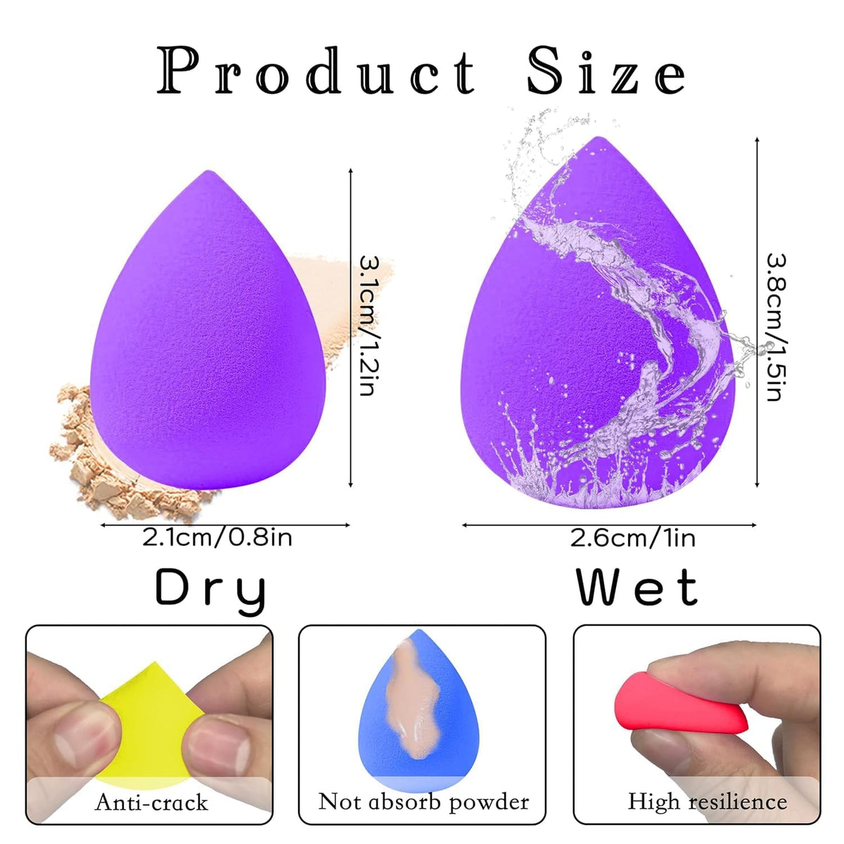 Cosluxe 5 In 1 Professional Mini Beauty Blender Puff - Image 8