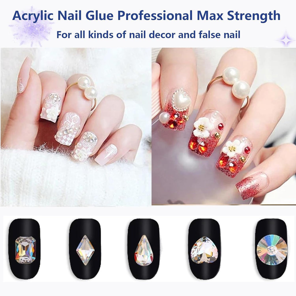 NAILWIND Nail glue set Pack of 5 I Quick Drying Nails Glue I Adhesive Beauty Nail False Nail Tips Acrylic Nail for Nails 5 X 3g - Image 8