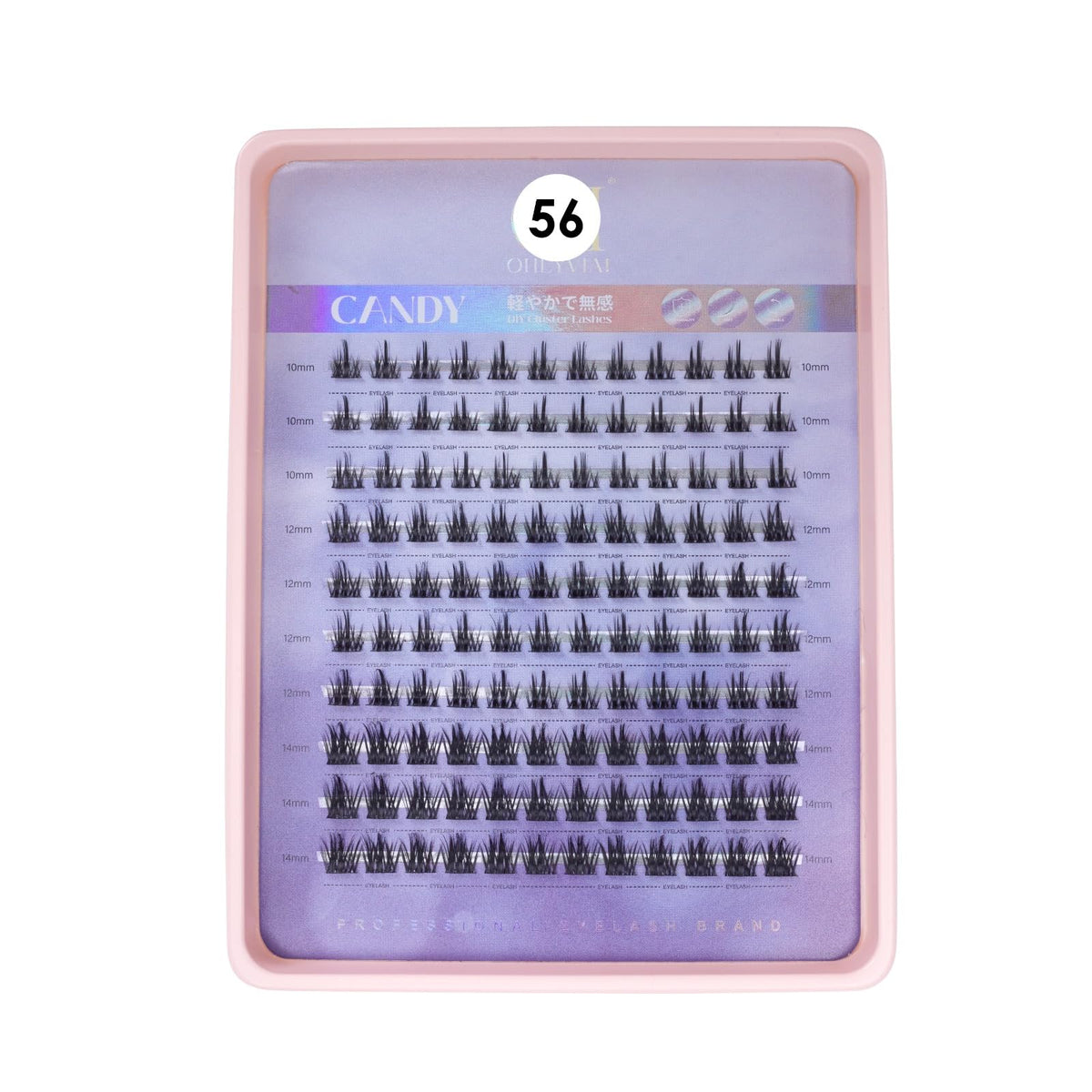 COSLUXE Lash Clusters, Eyelash Extensions, 200 PCS C Curl Lash Clusters 10-14mm, Mixed Curl Individual Eyelashes Cluster, Wispy Eyelash Extension, Thin Band & Soft, Natural Looking Cluster Lashes No-56,