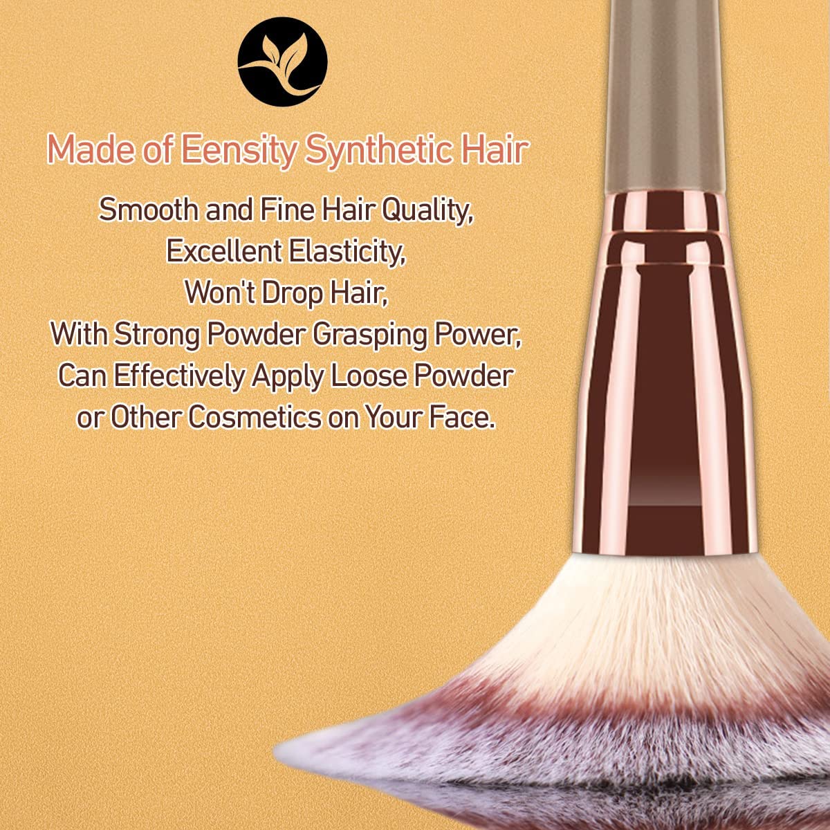 COSLUXE Foundation Makeup Brush, Double Ended Makeup Brushes for Blending Liquid Powder, Concealer Cream Cosmetics, Blush brush B02-Brown, 1 - Pcs - Image 3