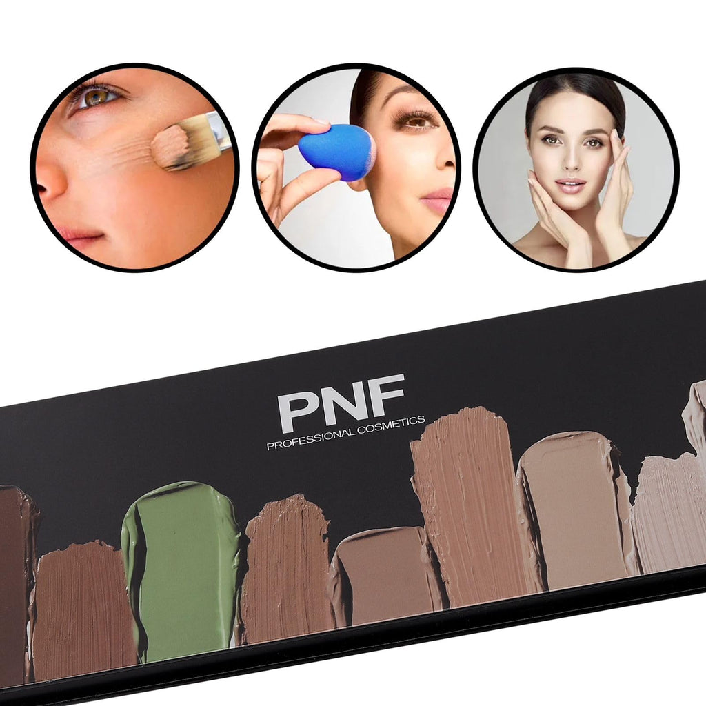 PNF PROFESSIONAL 9 Colors Cream Natural Concealer Palette | 9 In 1 Concealer Palette Full Coverage | Hides Blemishes, Flaws & Dark Circle | Long-Lasting, (VOL-02, 9 X 3.6G) - Image 5