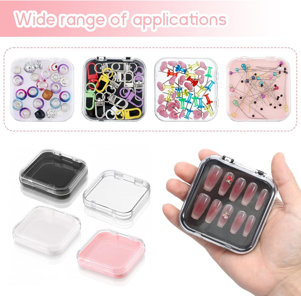 NAILWIND Press on Nail Storage Box, 12 Pcs with 1 Double Sided Tape, Transparent Acrylic Nail Display Organizer Case for Nail Salon - ( with out nails ) - Image 8