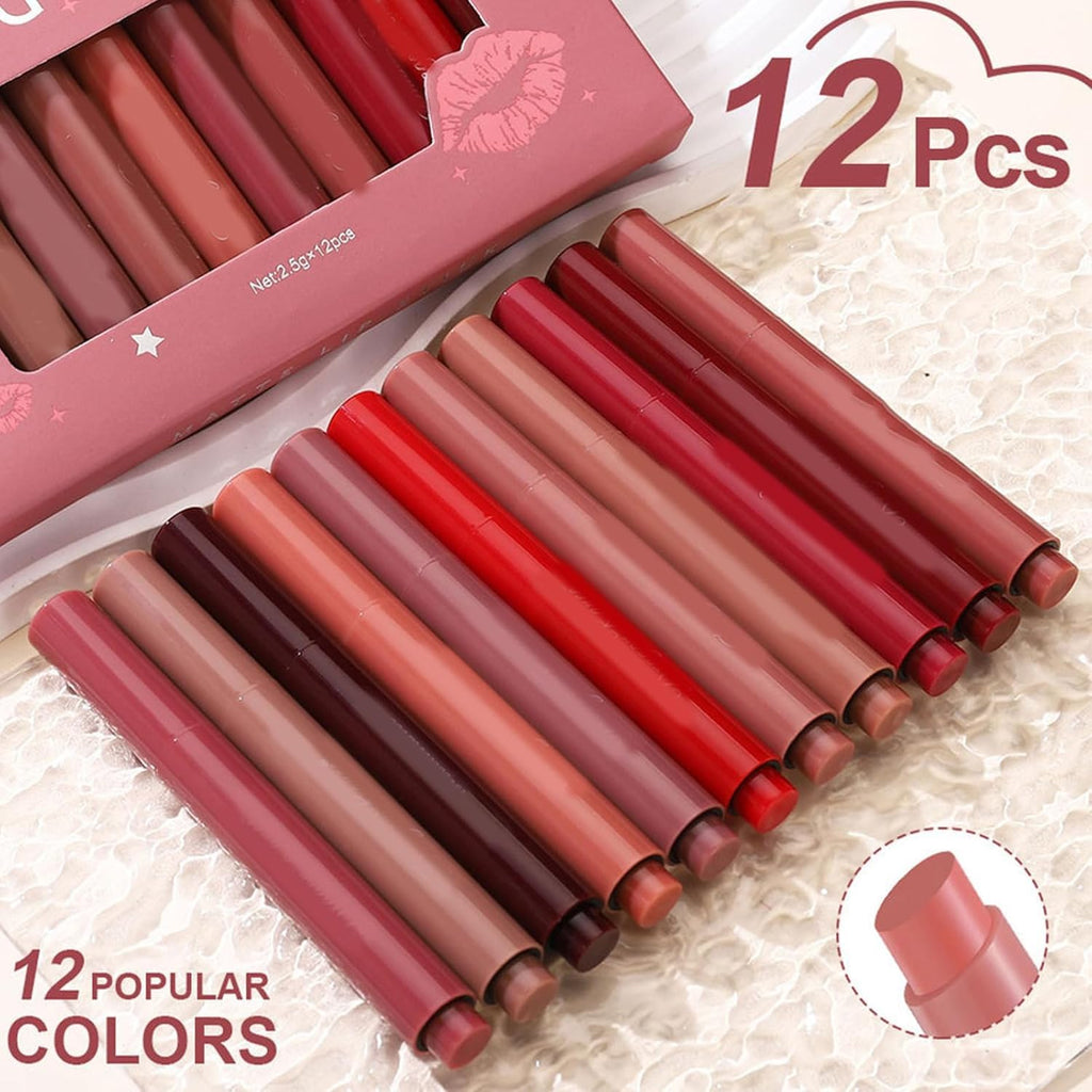 My Colors Matte Lipstick Set - Pack of 12 for Women and Girls, Vivid shades, velvety finish, Lipsticks and long-lasting charm in every swipe. Highly Pigmented Moisturizing Waterproof - Image 5