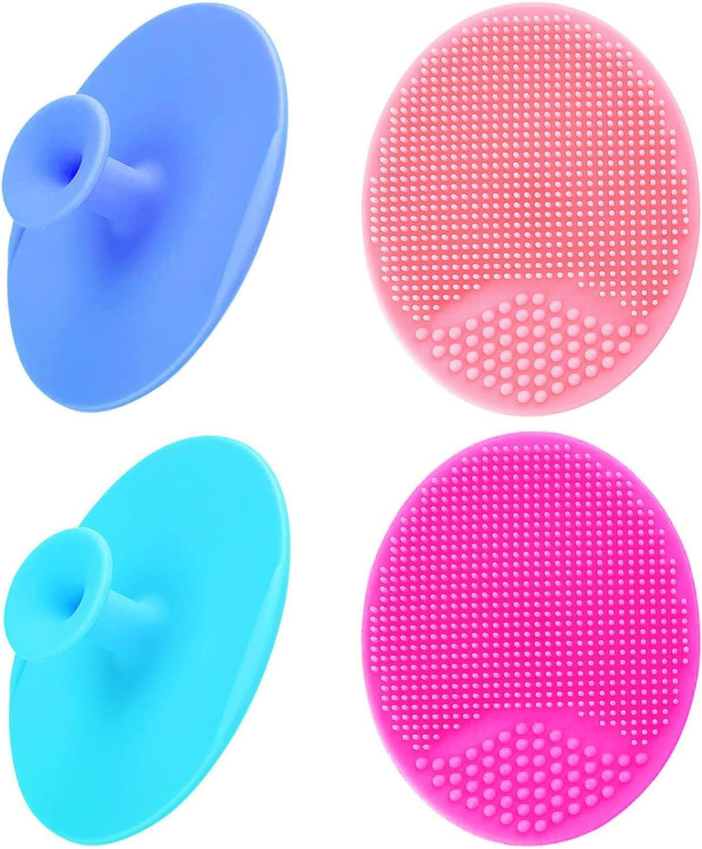 My Colors Facial Cleansing Brush | Soft Silicone Face Scrubber | Facial Exfoliation Scrub for Massage Pore Cleansing Blackhead Removing Deep Scrubbing for All Kinds of Skins women & girls (2pcs) - Image 2