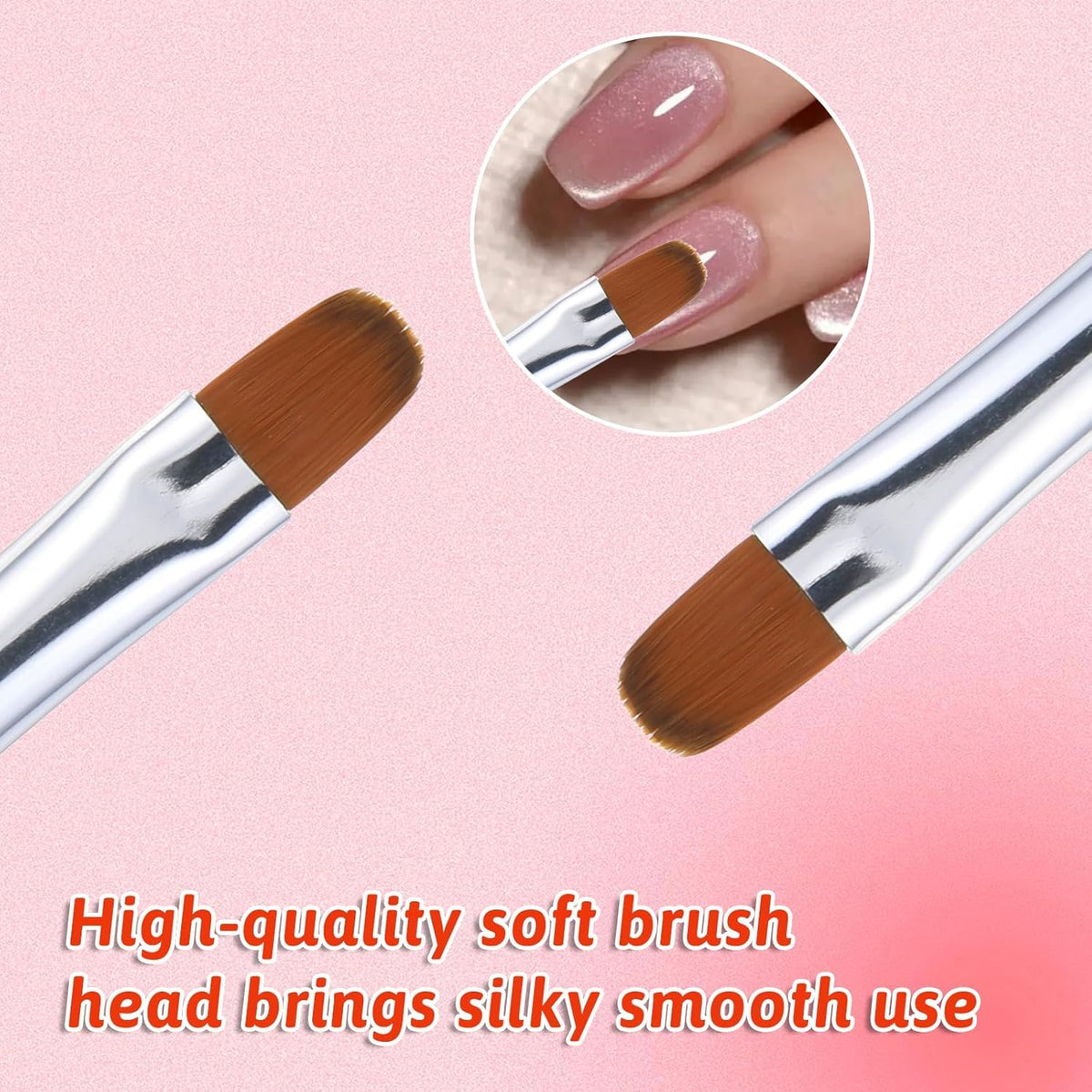 NAILWIND 3 Pcs Double Ended Liner Brush for Nails Gel French Manicure Brush Nail Dotting Tool Professional Manicure Tool for Manicure Cuticle Clean Up Nail Art Design 12#, 14#, 16# - Image 6