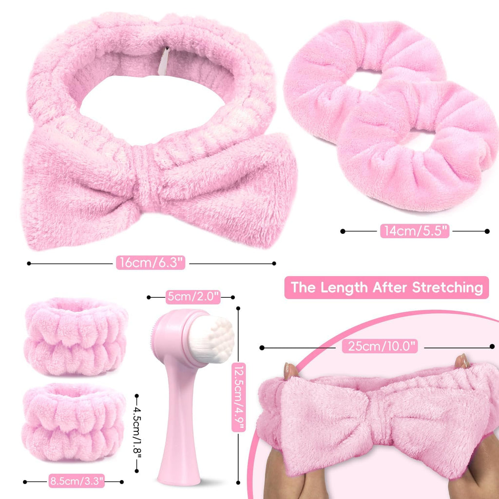 Cosluxe 2-in-1 Facial Cleansing Brush with Makeup Headband – Deep Clean Manual Face Brush for Women, Soft Silicone & Bristle Cleaner - Image 7