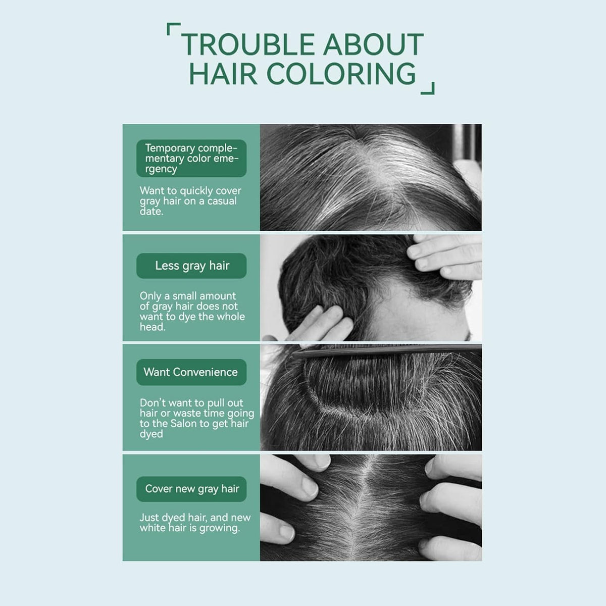 My Colors x Gray Hair Touch Up Stick for grey hair 14ml | Instant Gray Coverage | Semi Permanent | Black Color | Brown colors | Smudge-Proof & Long-Lasting | Ideal for All Hair Types -02 - DARK BROWN - Image 5