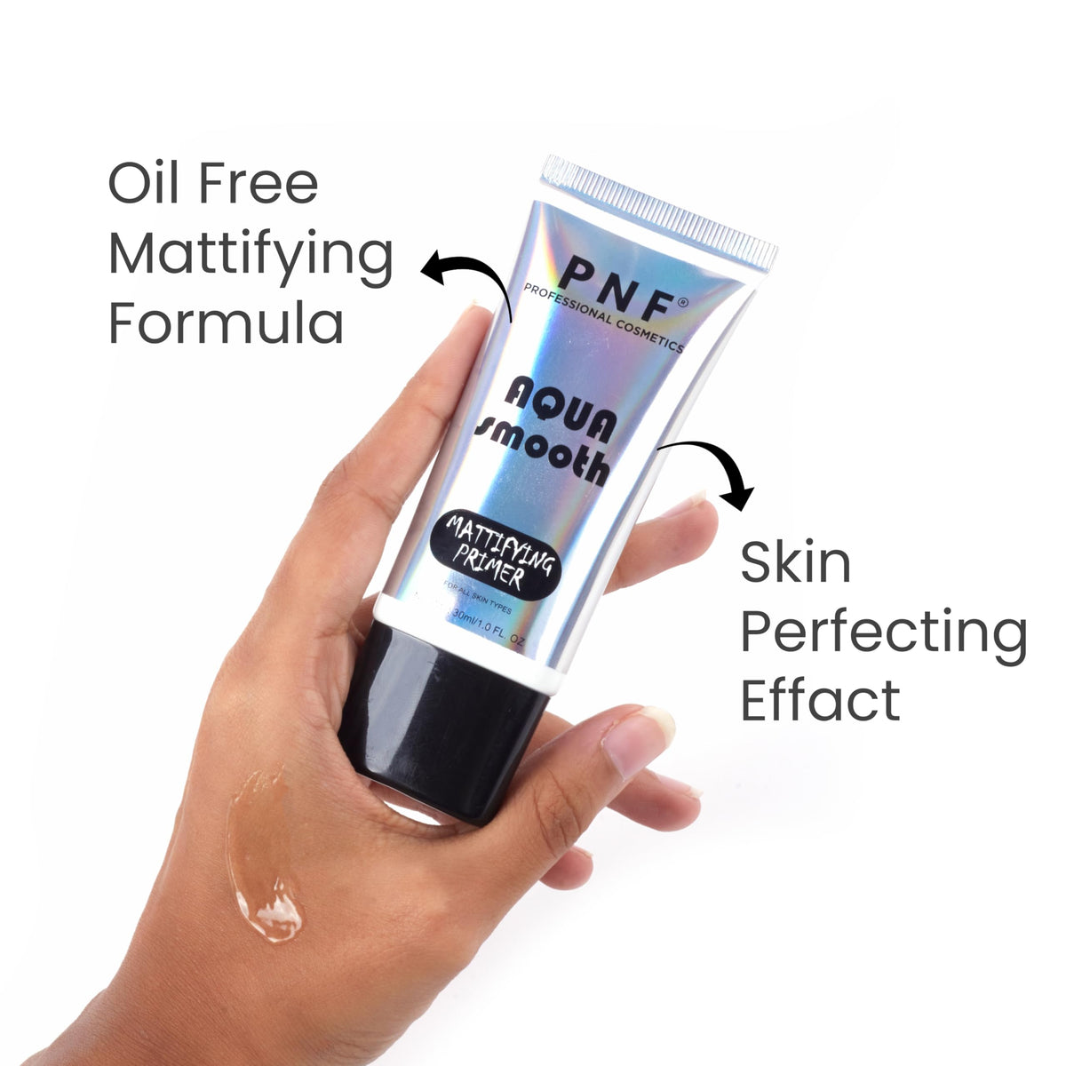 PNF PROFESSIONAL Mattifying Makeup Primer | Aqua Smooth Primer | Oil-Free Shine | Minimises Pores | Long-Lasting Base | All skin Types, 30ml - Image 2