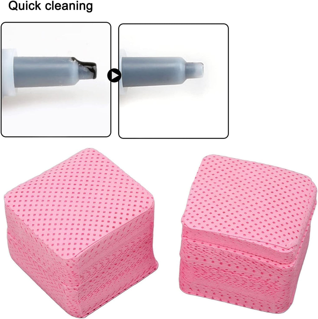 NAILWIND Lint Free Wipes, Cotton Pads for Nail Polish Removal, Eyelash Glue Cleaner, Extension Tool (Pink, 200-PCS) - Image 8