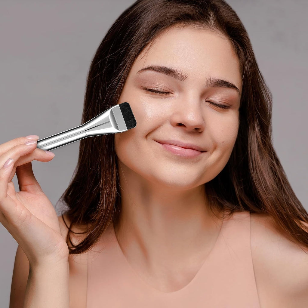BH STUDIO PRO Flat Head Foundation Brush, Flat Foundation Brush for Liquid, Cream Foundation Concealer Makeup Brushes Cosmetics, 1 - Pcs