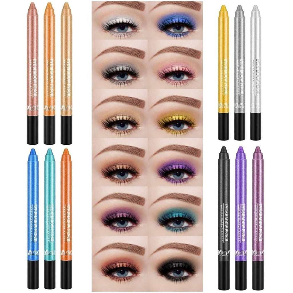 My Colors Eyeshadow Stick Set, 12Pcs Shimmer Cream Eyeshadow Pen High Pigmented Eye Shadow Stick Waterproof Long Lasting Eye Makeup Gift for Women Girls - Image 8