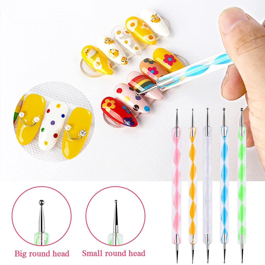 NAILWIND 5 PCS Dotting Pen Tool Dot Paint Manicure kit with 3 PCS Nail Painting Brushes, Professional Nail Art Brushes- Nail Art Brush Pen,Nail Art Design Tools. - Image 5