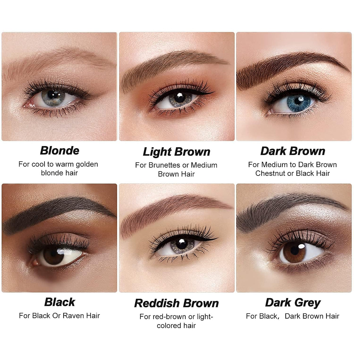 MY COLORS Eyebrow Pen, Liquid Eyebrow Pen, Waterproof Brow Pencil with Eyebrow Tattoo Pen, Smudgeproof Long Lasting Fine Sketch Microblading Pen, (01 - BLACK) - Image 5