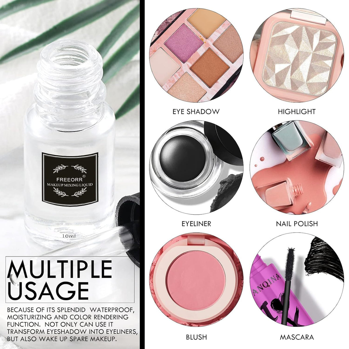 My Colors Duraline Makeup Mixing Liquid- 10ml | For Dry Gel Eyeliner, Foundation, Concealer, Eyeshadow Makeup | For Women, Girls - Image 4