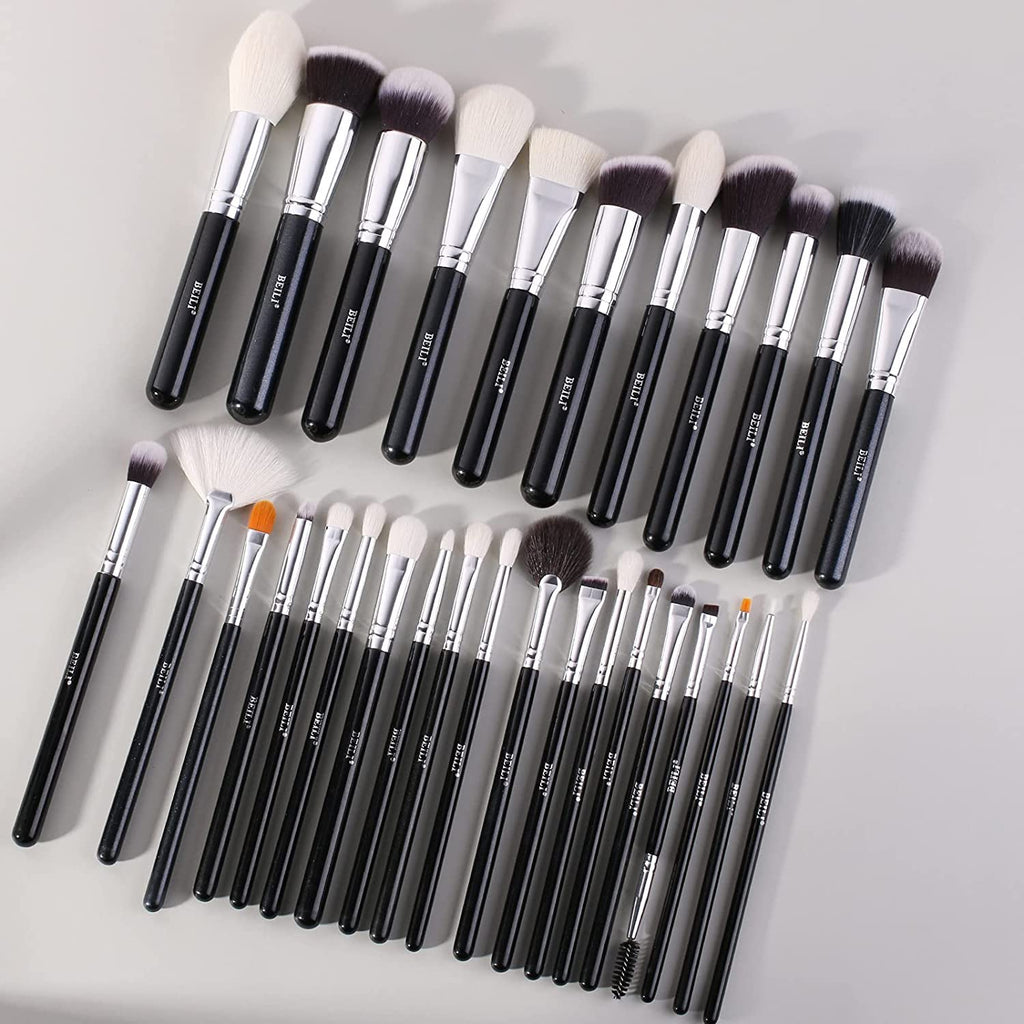 COSLUXE BEILI Makeup Brushes 30pcs New Variant Professional Makeup Brush Set Natural Goat Hair Premium Synthetic Kabuki Foundation Blending Brush Face Powder Blush Concealers - Image 7