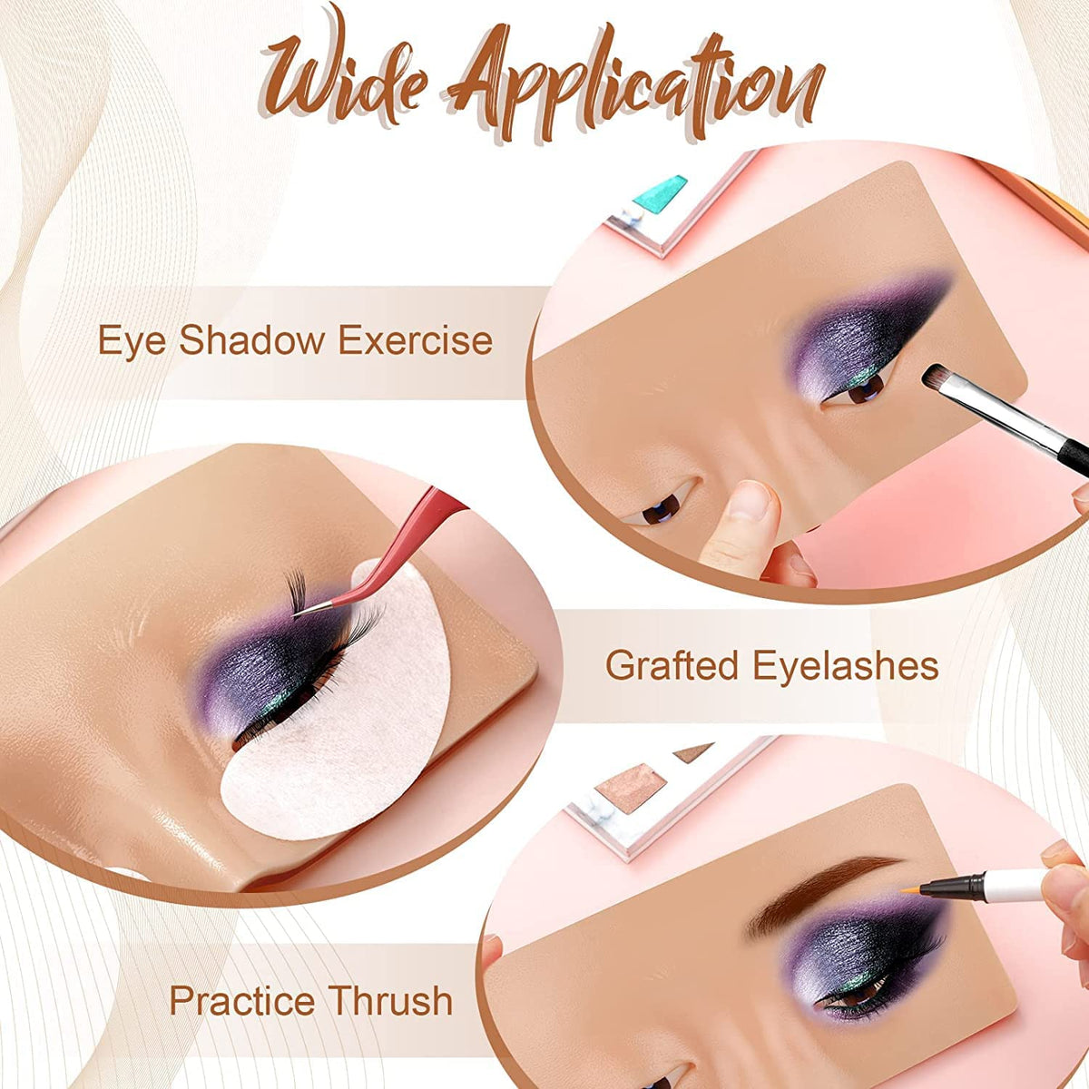 My Colors Eye makeup dummy for makeup practice, Practice Skin Board, for Makeup Practice Mask Skin Face Eye Makeup Practice for Beginner Makeup Artist The Perfect Makeup 1 - Pcs - Image 2
