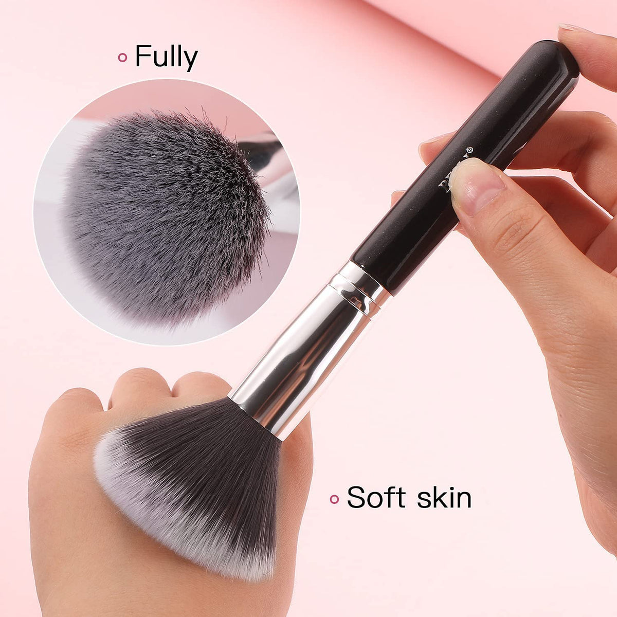 COSLUXE BEILI 30Pcs Professional Makeup Brushes Set Natural Goat Hair Premium Synthetic Kabuki Foundation Blending Brush Face Powder Blush Concealers Eye Shadows Make Up Brushes Set B30 - Image 5